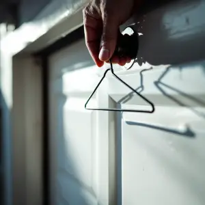 garage door coat hanger trick
