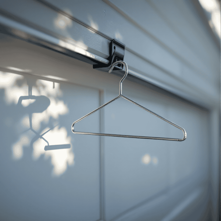 garage door coat hanger trick