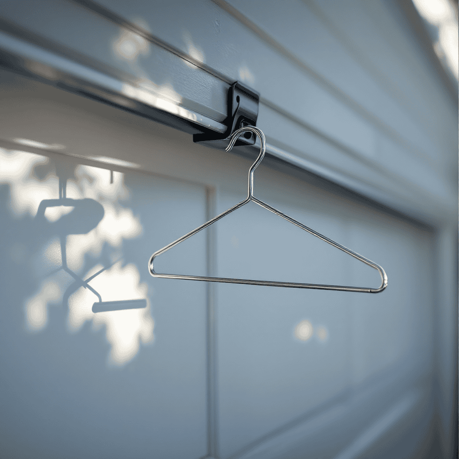 garage door coat hanger trick