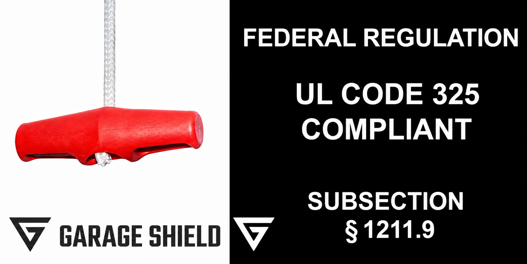 Garage Shield UL Code 325 Compliant - the only UL 325 garage door security solution