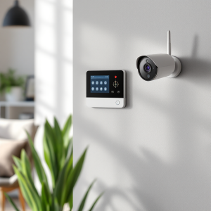 home security alarm and camera