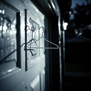 garage door coat hanger trick
